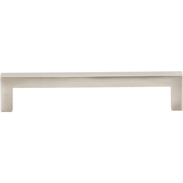 Elements By Hardware Resources of the 128 mm Center-to-Center Satin Nickel Square Stanton Cabinet Bar Pull 20PK - 625-128SN-20