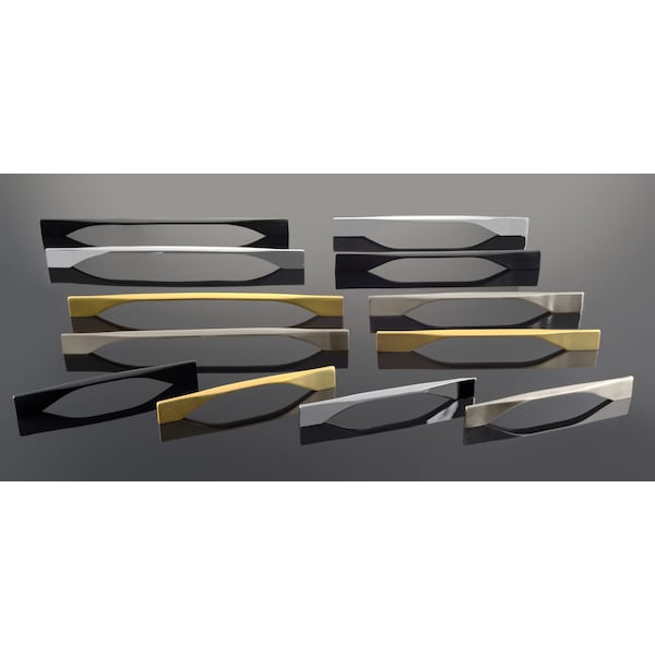 Richelieu Creston  11 3/8 in to 12 5/8 in (288 mm to 320 mm) Brushed Nickel Contemporary Cabinet Pull - BP9253320195