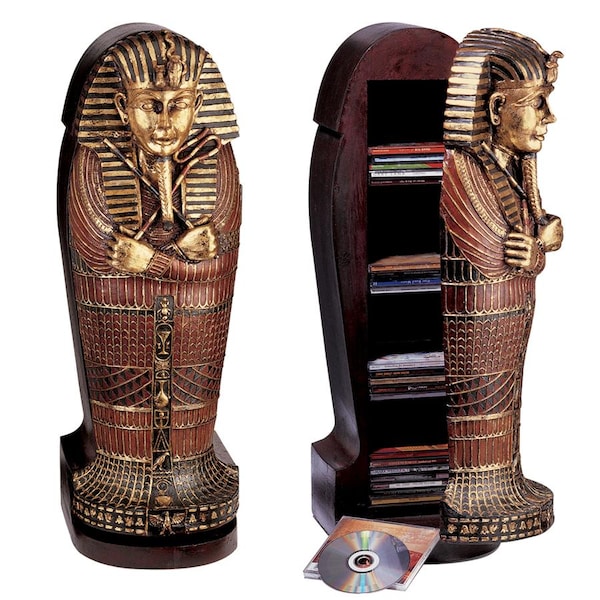 Design Toscano Tutankhamen Sarcophagus CD Cabinet - FY89119