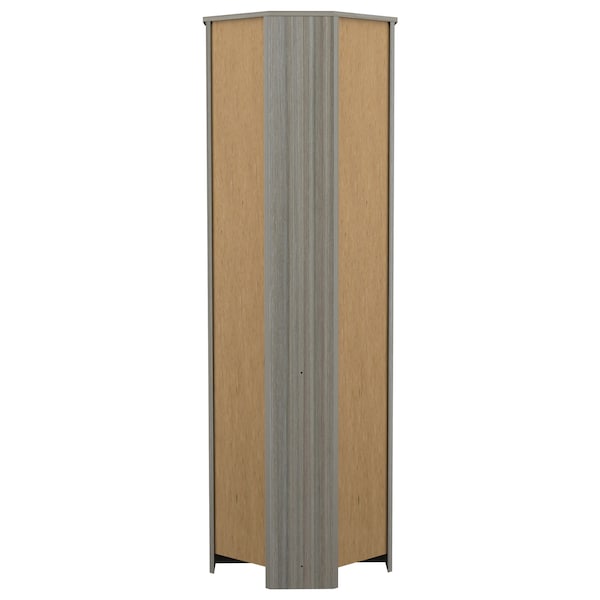 Inval Corner Bookshelf Wall Unit 70.9 in. H 5-shelf in Smoke Oak - BE-12804