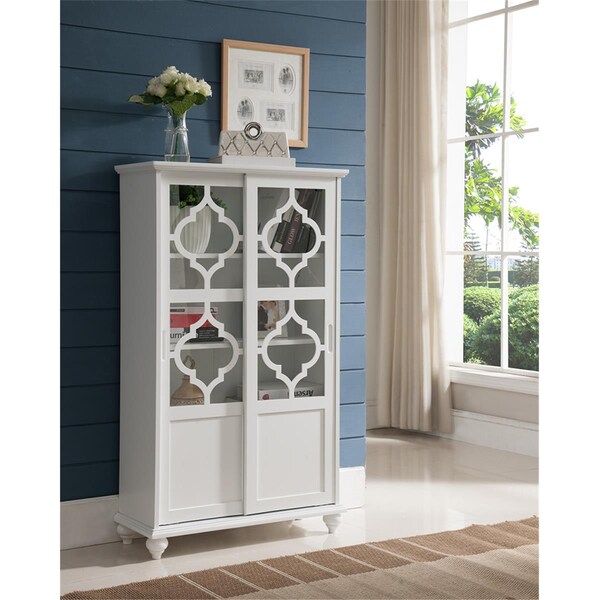 Kb 48 X 28 X 12 In. Wood Curio Cabinet - White - CU1442