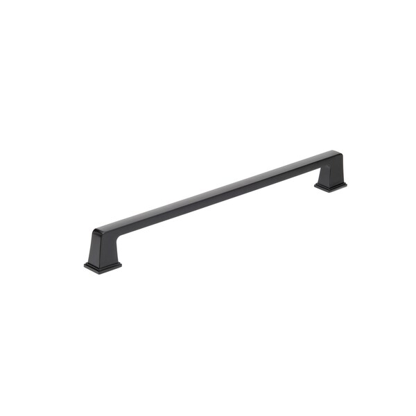 Richelieu 12-inch (305 mm) Center to Center Matte Black Traditional Cabinet Pull - BP869512900
