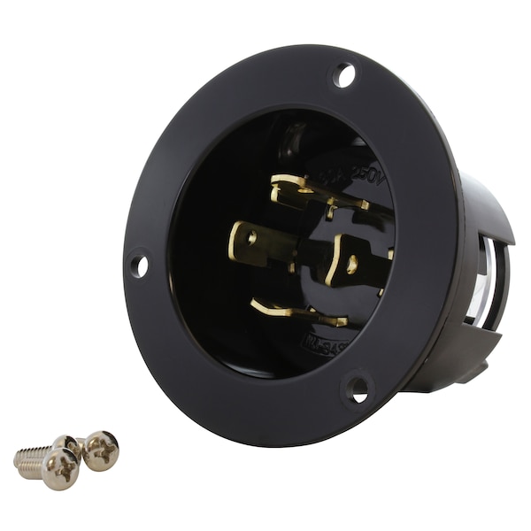 Ac Works 30A 3-Phase 250V L15-30P Power Input Inlet UL and C-UL listed - ASINL1530P