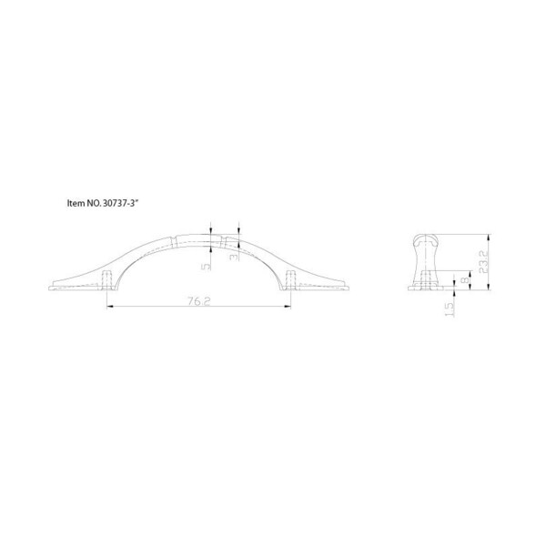 Richelieu 3 in. (76 mm) Center-to-Center Brushed Nickel Traditional Drawer Pull - BP30737195