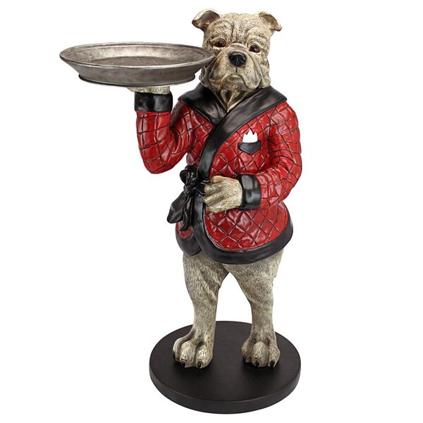 Design Toscano Rex, the Bachelor Bulldog Sculptural Table - VG12427