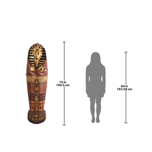 Design Toscano King Tutankhamen's Life-Size Sarcophagus Cabinet - FY1059