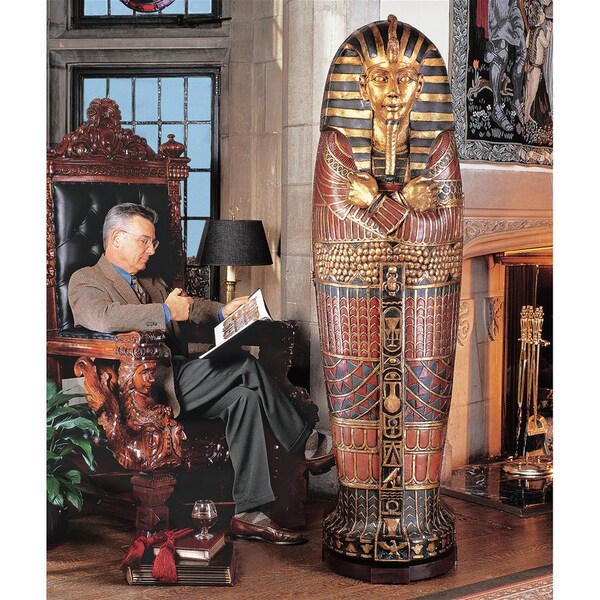 Design Toscano King Tutankhamen's Life-Size Sarcophagus Cabinet - FY1059