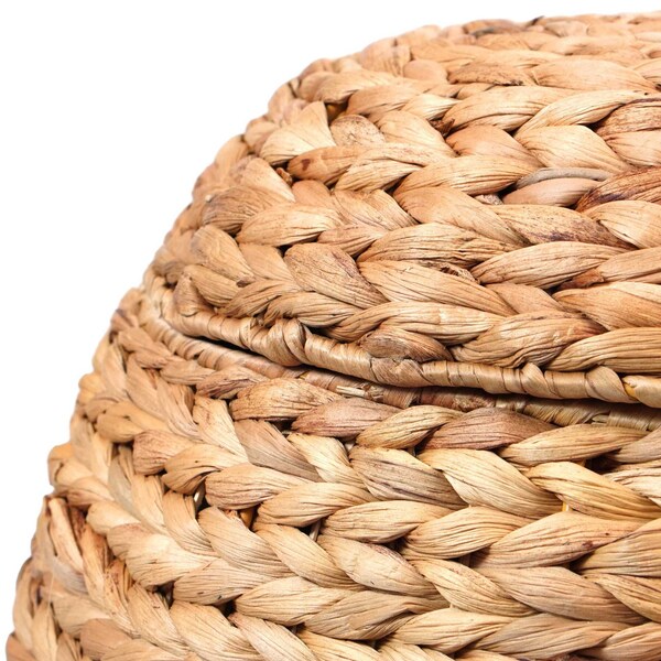 Vintiquewise Water Hyacinth Natural Multipurpose Barrel Storage Tub w/Lid, Basket for Organizing, Ottoman Stool - QI004214