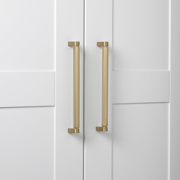 Gliderite Hardware 7-9/16 in. Center to Center Knurled Bar Pull Satin Gold, 10PK - 4788-192-SG-10
