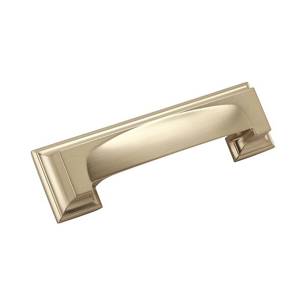 Amerock Appoint 3 in & 3-3/4 in 76mm & 96 mm Center-to-Center Golden Champagne Cabinet Cup Pull - BP36762BBZ