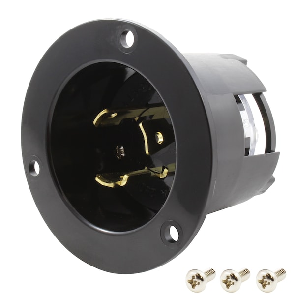 Ac Works 20A 250V L6-20P Power Input Inlet UL and C-UL Listed - ASINL620P