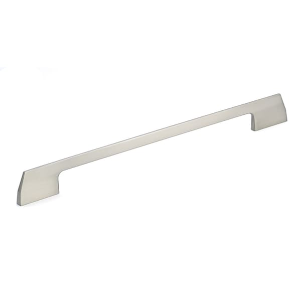 Richelieu 10-1/16 in. (256 mm) Center-to-Center Brushed Nickel Contemporary Drawer Pull - BP7125256195