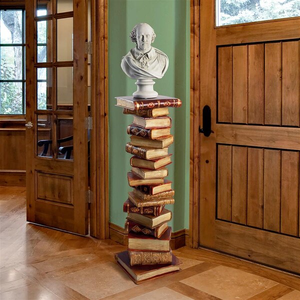 Design Toscano Power of Books Sculptural Pedestal Column - KY70738