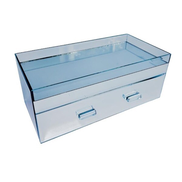 Jiallo Mirrored Jewelry Organizer with 2 Drawers and Top Compartment - 33019