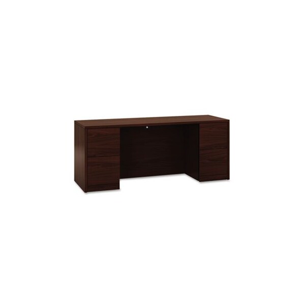Hon HON, 10500 Series Kneespace Credenza With Full-Height Pedestals, 72w X 24d, Mahogany - 105900NN