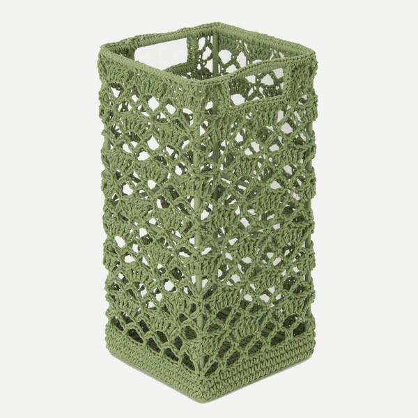 Heritage Lace Mode Crochet BasketSage 9 x 5.5 x 5.5 in. - MC-1125SG