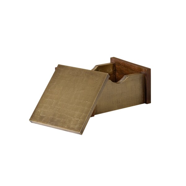 Elk Signature Dorsey Box - Small Aged Brass - H0897-10989