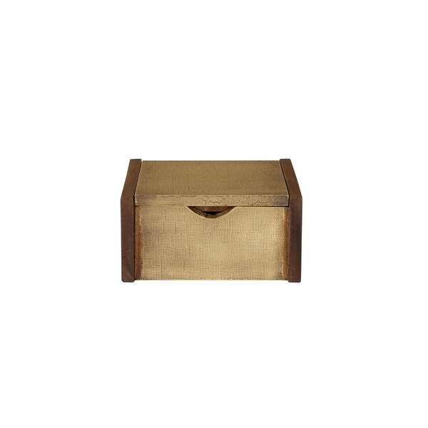 Elk Signature Dorsey Box - Small Aged Brass - H0897-10989