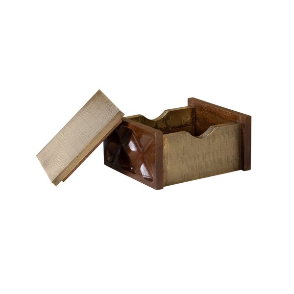 Elk Signature Dorsey Box - Small Aged Brass - H0897-10989