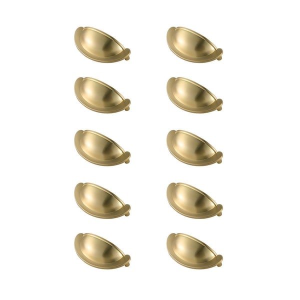 Elegant Decor 2.75 in. Claude Multipack Center To Center Cup Bar Pull, Brushed Glod, 10PK - PL3001-GD-10PK