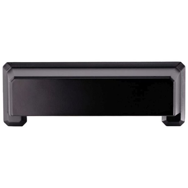 Crown 3" and 3-3/4" Center to Center Charleston Cup Cabinet Pull Matte Black Finish - CHP90396BK