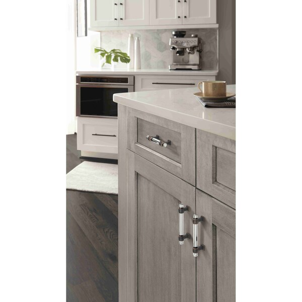 Amerock Glacio 3 in 76 mm Center-to-Center Clear/Oil-Rubbed Bronze Cabinet Pull - BP36659CORB
