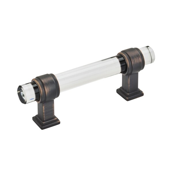 Amerock Glacio 3 in 76 mm Center-to-Center Clear/Oil-Rubbed Bronze Cabinet Pull - BP36659CORB