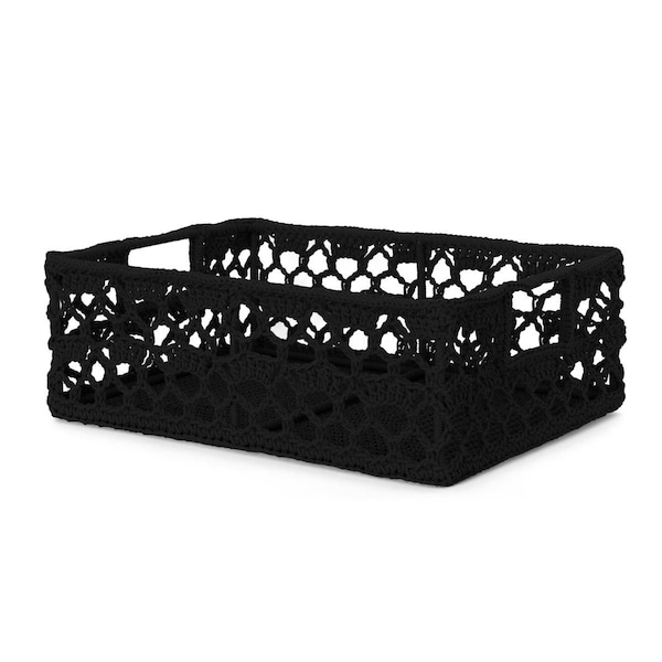 Heritage Lace Mode Crochet BasketGray12 x 9 x 5 in. - MC-1120GY