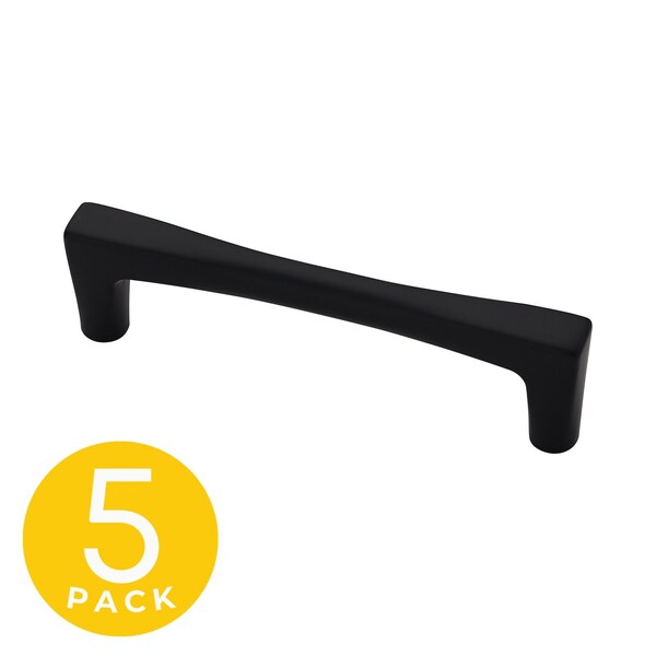 Sapphire Comet Series 3-3/4 in. 96 mm Center-to-Center Modern Black Cabinet Handle/Pull, 5PK - SP-2075-96-BK-5