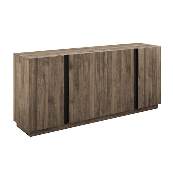Walker Edison Furniture Walker Edison Furniture  15.75 x 31 x 31 in. Minimalist Four Doors Sideboard, Slate Grey - BU70KCSBSG