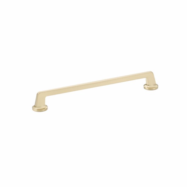 Schaub 10in Center to Center Northport Flat Cabinet Pull Signature Satin Brass Finish - 203-SSB