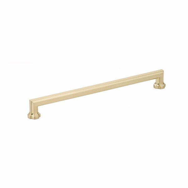 Schaub 10in Center to Center Empire Cabinet Pull Signature Satin Brass Finish - 886-SSB