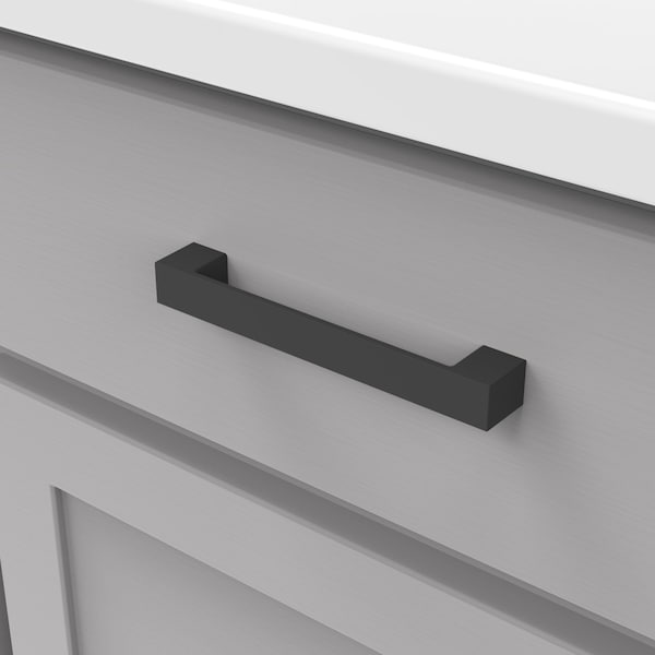 Heritage Designs Contemporary Pull 5116 Inch 128mm Center to Center Matte Black Finish, 10PK - R077752MBX10B