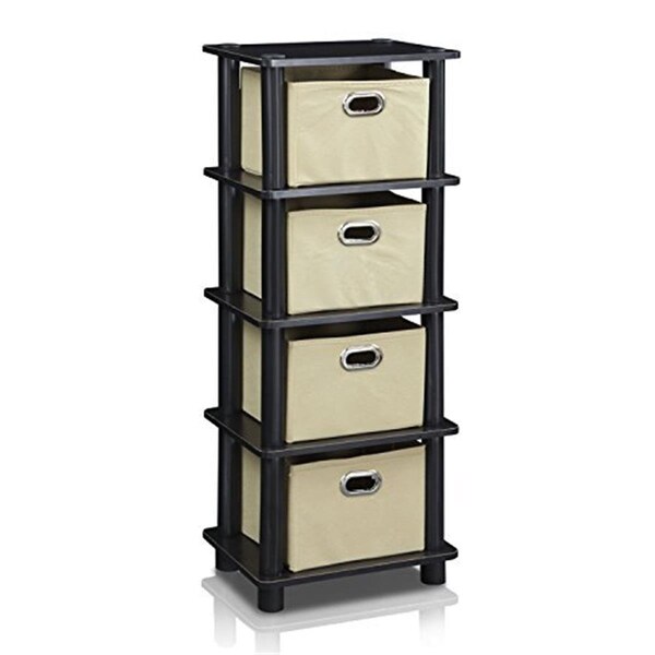 Highkey LACi 4-Bins System Rack, Oak - 28.8 x 11.3 x 7.7 in. - LR93511
