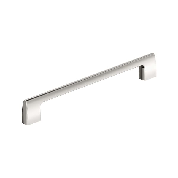 Amerock Riva 10-1/16 inch 256mm Center-to-Center Polished Nickel Cabinet Pull - BP55490PN