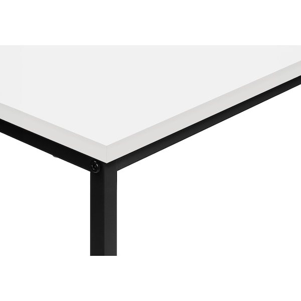 Monarch Specialties Accent Table, Console, Entryway, Narrow, Sofa, Living Room, Bedroom, White Laminate, Black Metal - I 2252