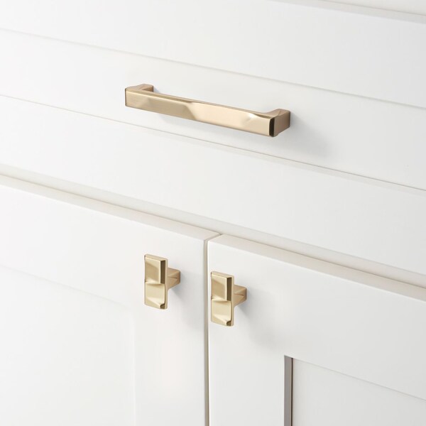 Sapphire Geiger Series 7-1/2 in. 192 mm Center-to-Center Modern Gold Cabinet Handle/Pull, 5PK - SP-3771-192-BRA-5