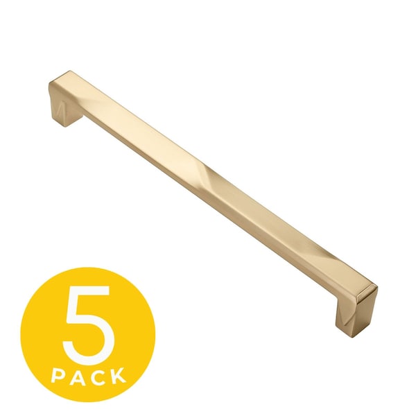 Sapphire Geiger Series 7-1/2 in. 192 mm Center-to-Center Modern Gold Cabinet Handle/Pull, 5PK - SP-3771-192-BRA-5