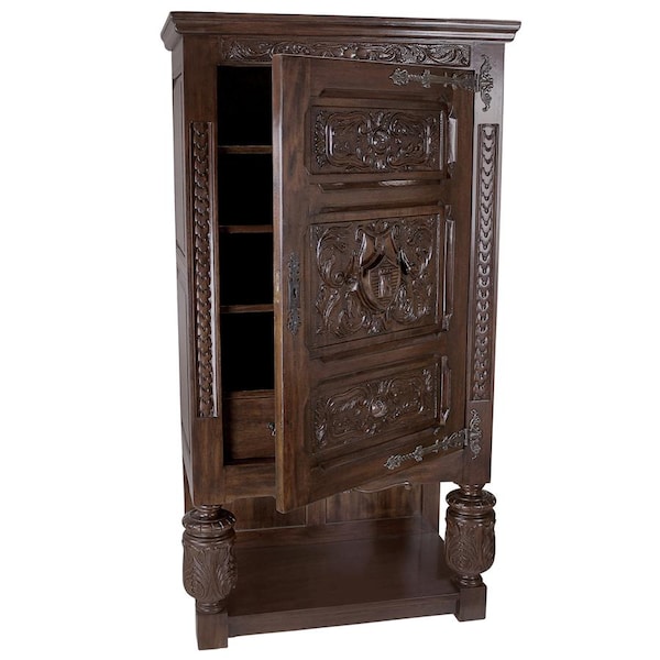 Design Toscano Coat of Arms Gothic Revival Armoire - AF4546