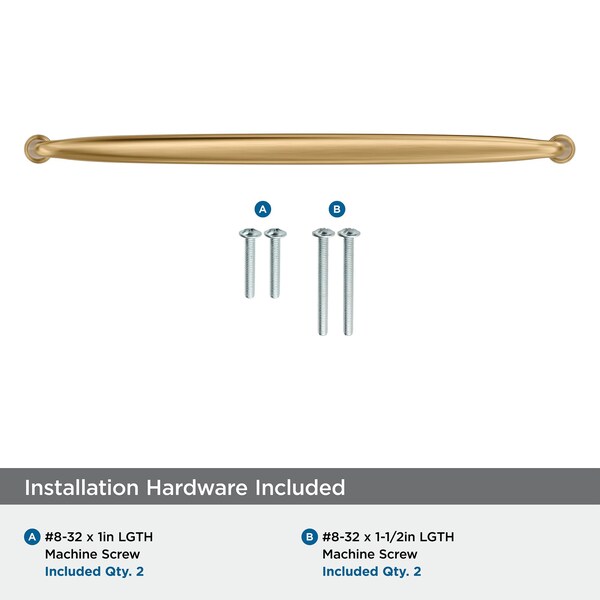 Amerock Kane 12-5/8 inch 320mm Center-to-Center Champagne Bronze Cabinet Pull - BP53811CZ
