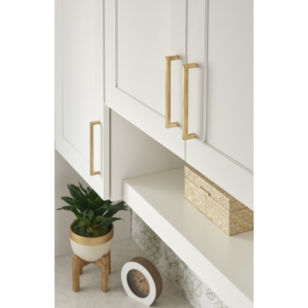 Elements By Hardware Resources 96 mm Center-to-Center Satin Bronze Square Stanton Cabinet Bar Pull - 625-96SBZ