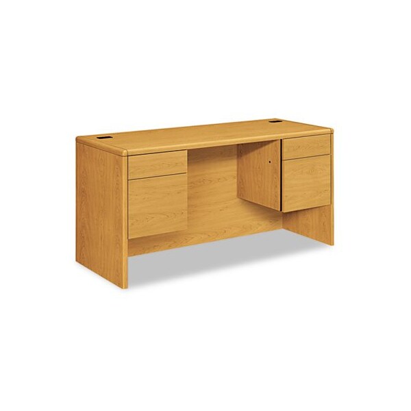 Hon HON, 10700 KNEESPACE CREDENZA, 3/4 HEIGHT PEDESTALS, 60W X 24D X 29.5H, HARVEST - 10765CC