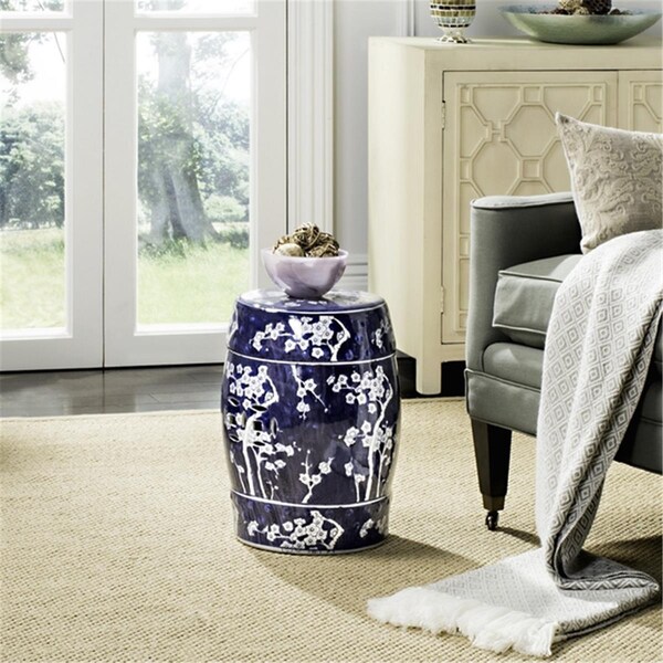 Safavieh Midnight Kiss Garden Stool, Dark Blue - ACS4556A