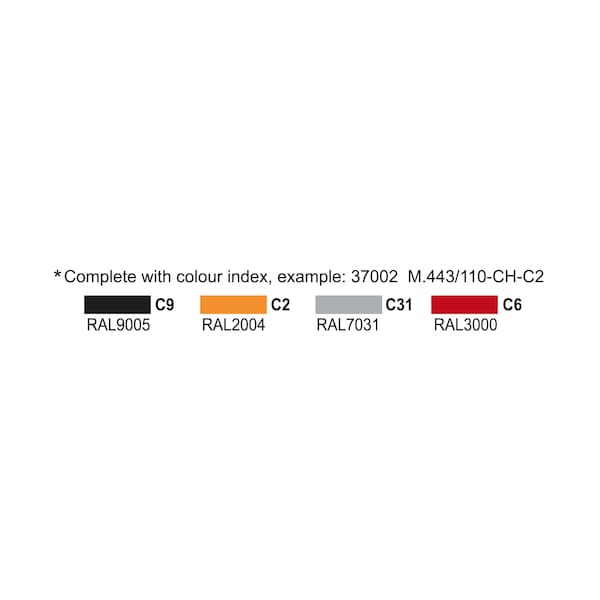 Elesa Polypropylene, for cylindrical head screws, M.443/200 N-CH - M.443-N-CH