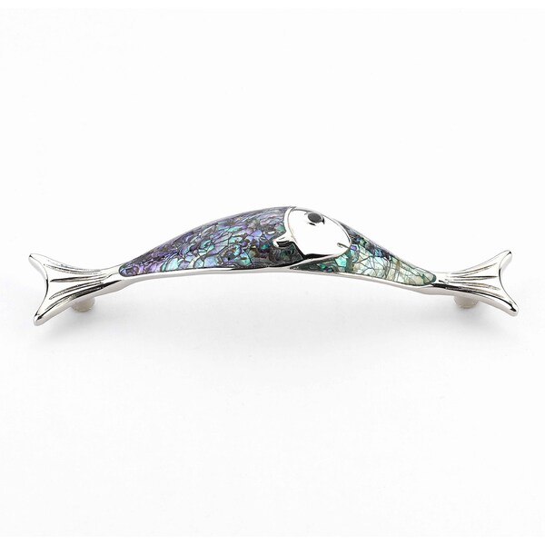 Schaub 4-1/2in Center to Center Imperial Shell Fish Cabinet Pull Polished Nickel Finish - 850-IM-PN