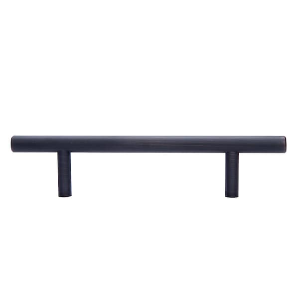 South Main Hardware Euro Bar Cabinet Handle (3/8" Diameter), 6.13" Length (3.75" Hole Center), Oil Rubbed Bronze, 10PK - SH200-OR-10