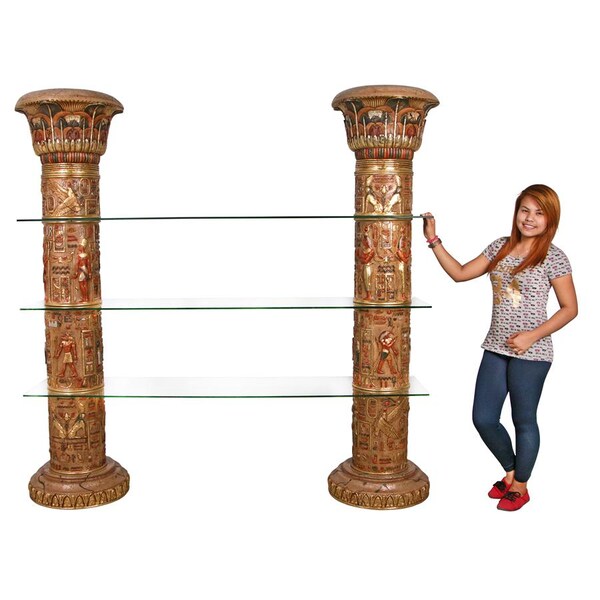 Design Toscano Egyptian Columns of Luxor Shelves - AD868372