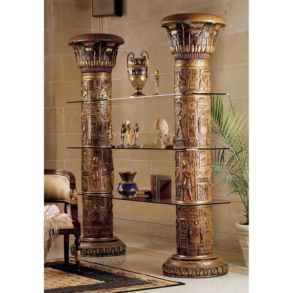 Design Toscano Egyptian Columns of Luxor Shelves - AD868372