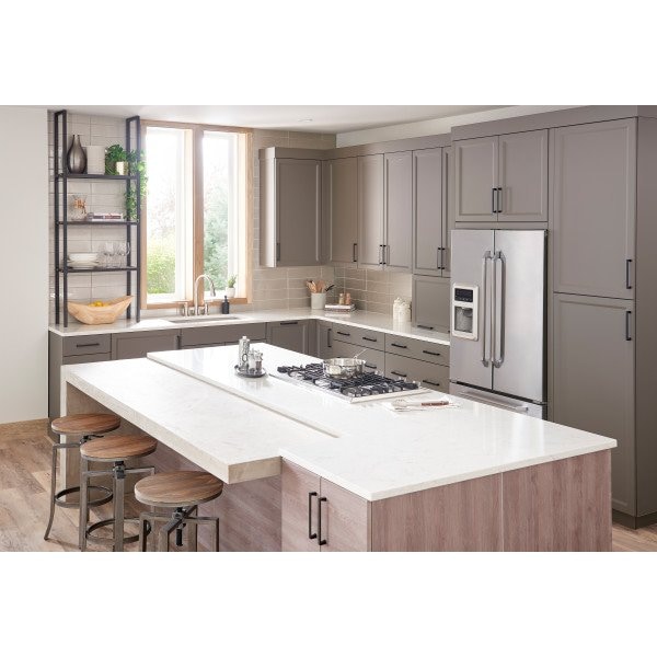 Jeffrey Alexander 96 mm Center-to-Center Brushed Pewter Square Boswell Cabinet Pull - 177-96BNBDL