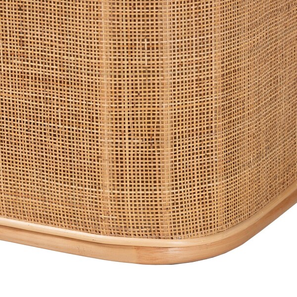Bali & Pari Ishana Bohemian Natural Rattan Storage Bench - 244-13669-ZORO